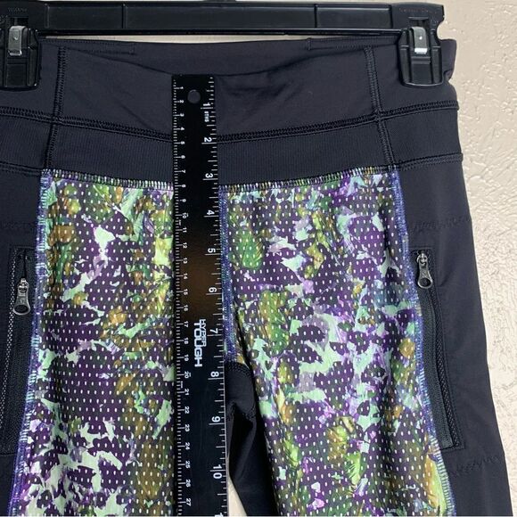 Lululemon Inspire Tight full On Luxtreme Mesh Floral Sport White Multi Black - Picture 11 of 13